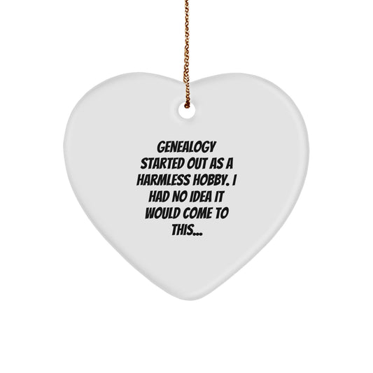 Genealogy Gifts from Men for Women - Funny Heart Ornament for Family Christmas Unique Presents - The Buy Boom