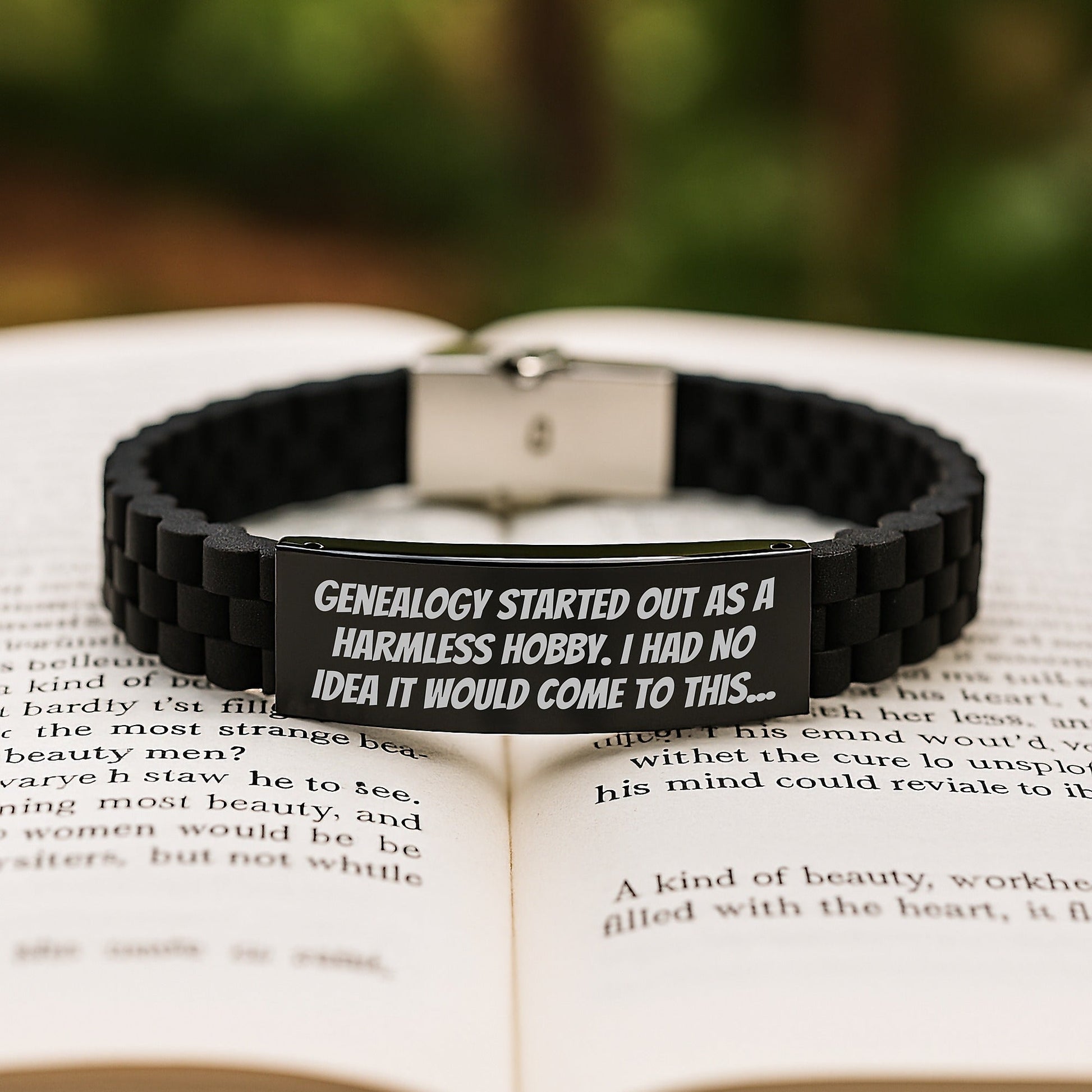 Genealogy Gifts from Men for Women - Funny Quote Inspired Glide lock Clasp Bracelet, Christmas Unique Presents - The Buy Boom