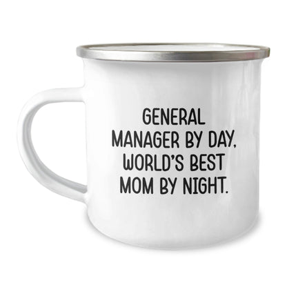 General Manager Gifts, Funny Quote, Camping Mug, Birthday Unique Presents from Friends, for the World's Best Mom By Night - The Buy Boom