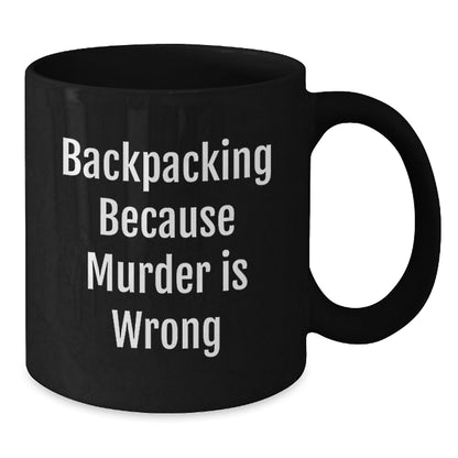 Gifts for Backpacking Friends, Funny Black Coffee Mugs for Backcountry Adventures, Birthday Unique Gifts from Friends - The Buy Boom