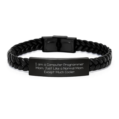 Gifts for Computer Programmer Mom - Funny Interlaced Leather Bracelet, Christmas Unique Gifts from Friends and Family - The Buy Boom