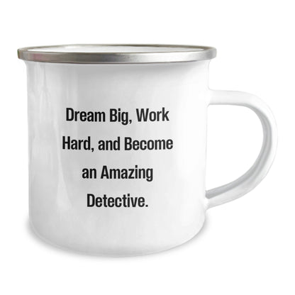 Gifts for Detective Friends - Cute Camping Mug with Inspirational Quote - Ideal Gift for Christmas Unique Presents from Family - The Buy Boom