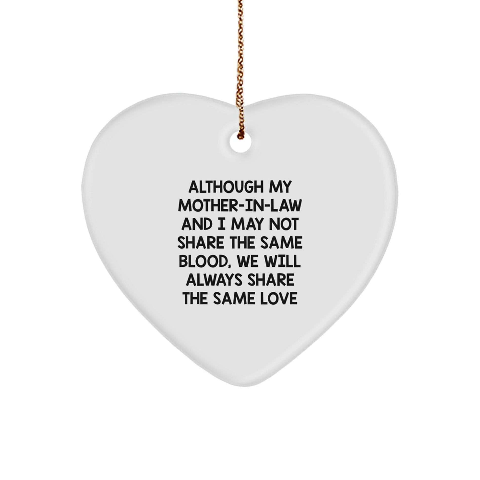 Gifts for Mom - in - law, Heart Ornament, Funny Quote Christmas Unique Gifts from Women, Heart - Shaped Decor for Family - The Buy Boom