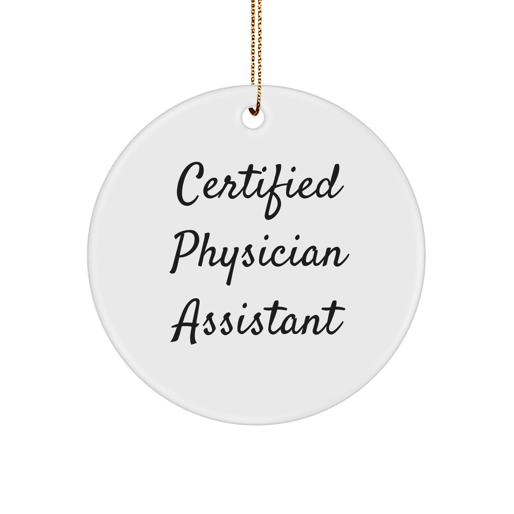 Gifts for Physician Assistant – PA Quote Circle Ornament from Family - The Buy Boom