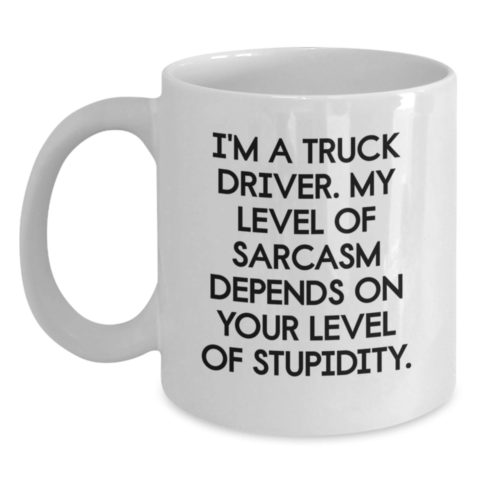 Gifts for Truck Drivers from Friends, Funny Truck Driver White Coffee Mug, Christmas Humor - The Buy Boom