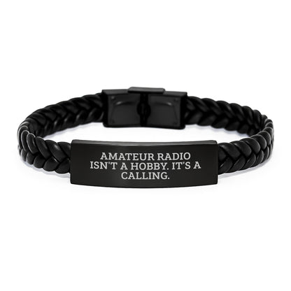 Gifts from Amateur Radio Enthusiasts, Inspirational Interlaced Leather Bracelets for Amateur Radio Operators, Christmas Unique Gifts - The Buy Boom