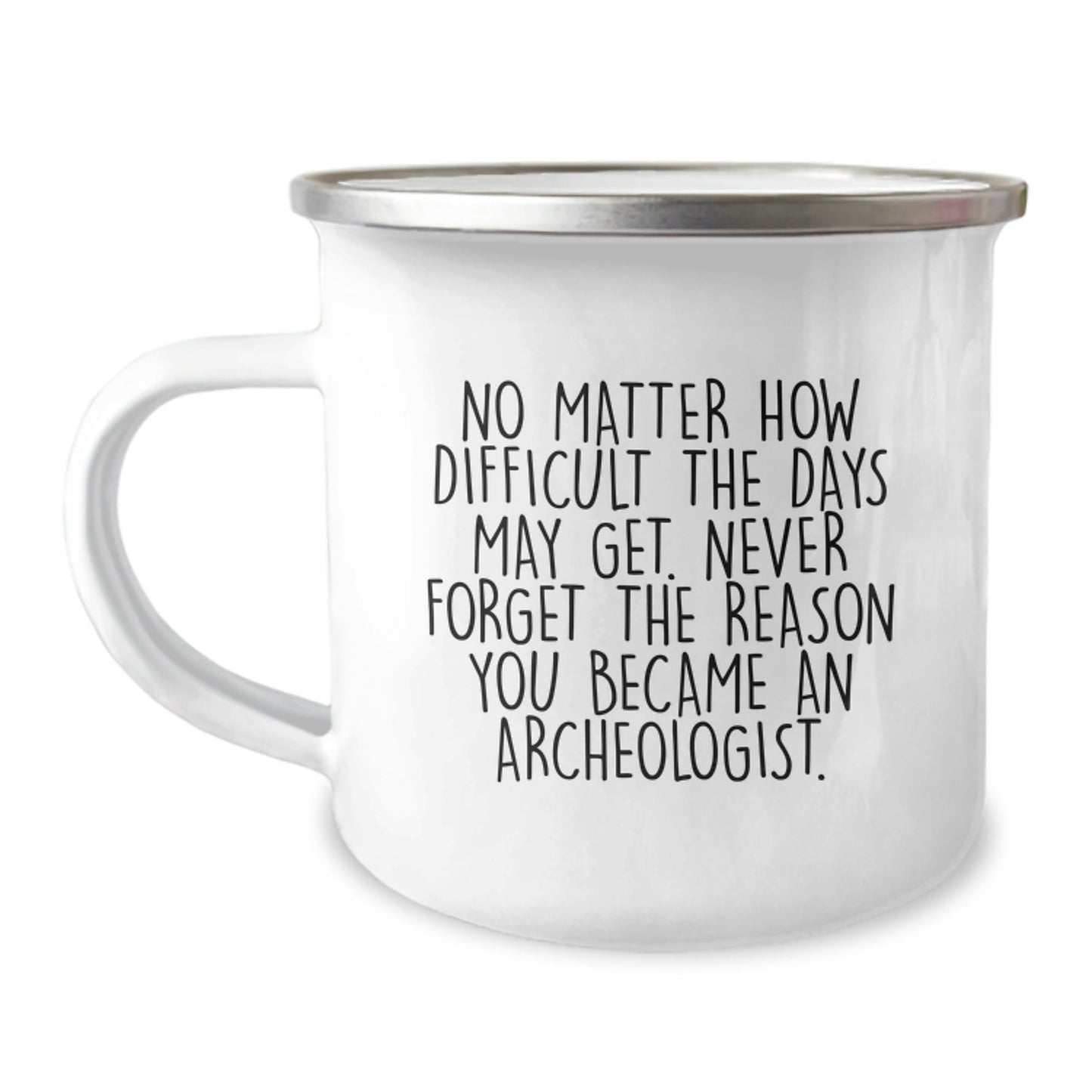 Gifts from Archeologists - Inspirational Archeologist Camping Mug for Christmas Unique Gifts for Him or Her - Never Forget The Reason You Became An Archeologist - The Buy Boom