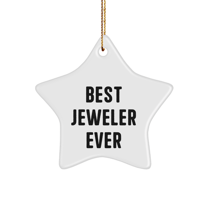 Gifts from Best Jeweler Ever for Jeweler Friends and Family - Unique White Star Ornament for Christmas - The Buy Boom