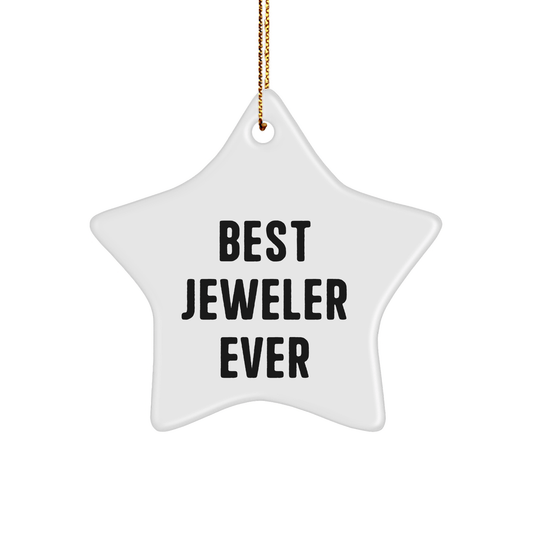 Gifts from Best Jeweler Ever for Jeweler Friends and Family - Unique White Star Ornament for Christmas - The Buy Boom