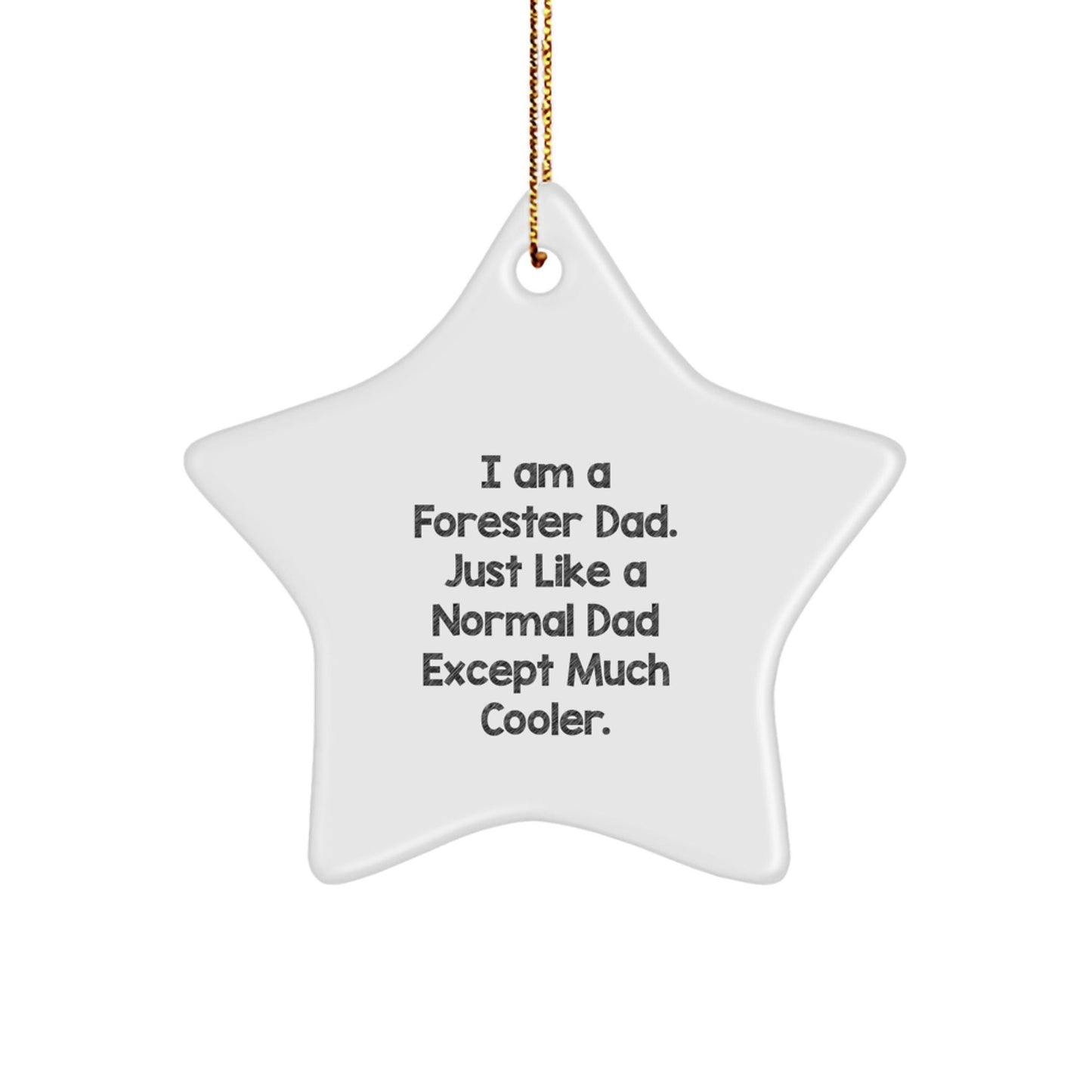 Gifts from Dad to Forester, Funny Forester Star Ornament, Perfect Christmas Unique Gifts for Forester Men - The Buy Boom