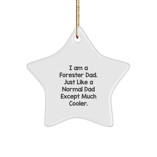 Gifts from Dad to Forester, Funny Forester Star Ornament, Perfect Christmas Unique Gifts for Forester Men - The Buy Boom