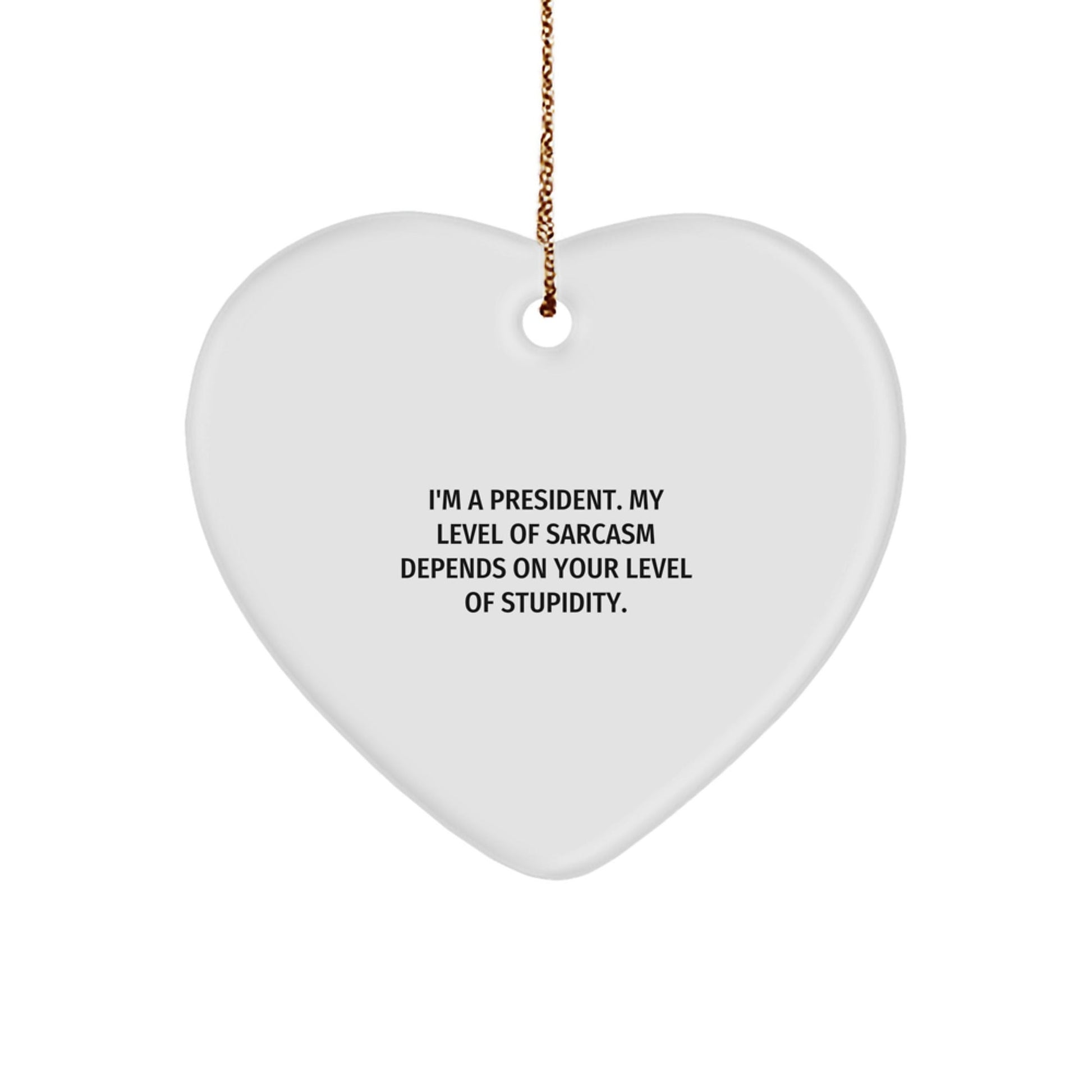 Gifts from Family and Friends for President, Funny Heart Ornament, Christmas Unique Presents - The Buy Boom