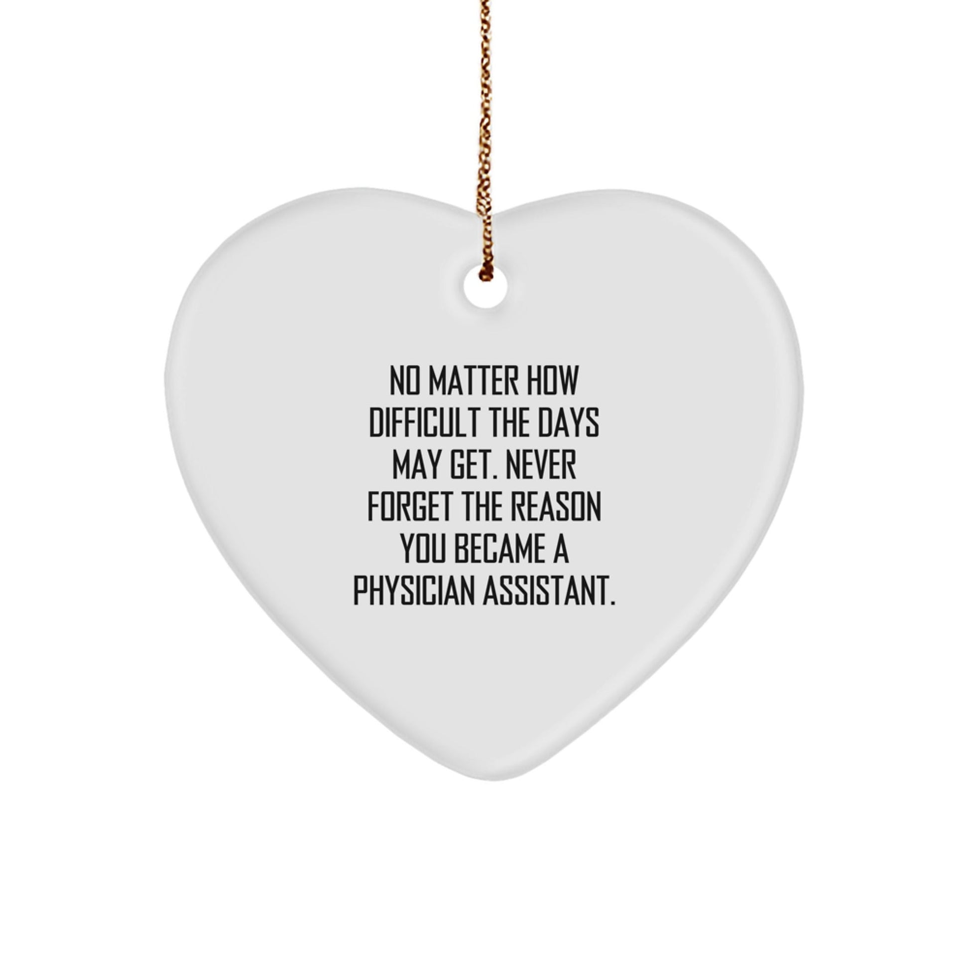 Gifts from Family for Physician Assistant - Inspirational Heart Ornament for Christmas Unique Gifts - Never Forget The Reason - The Buy Boom