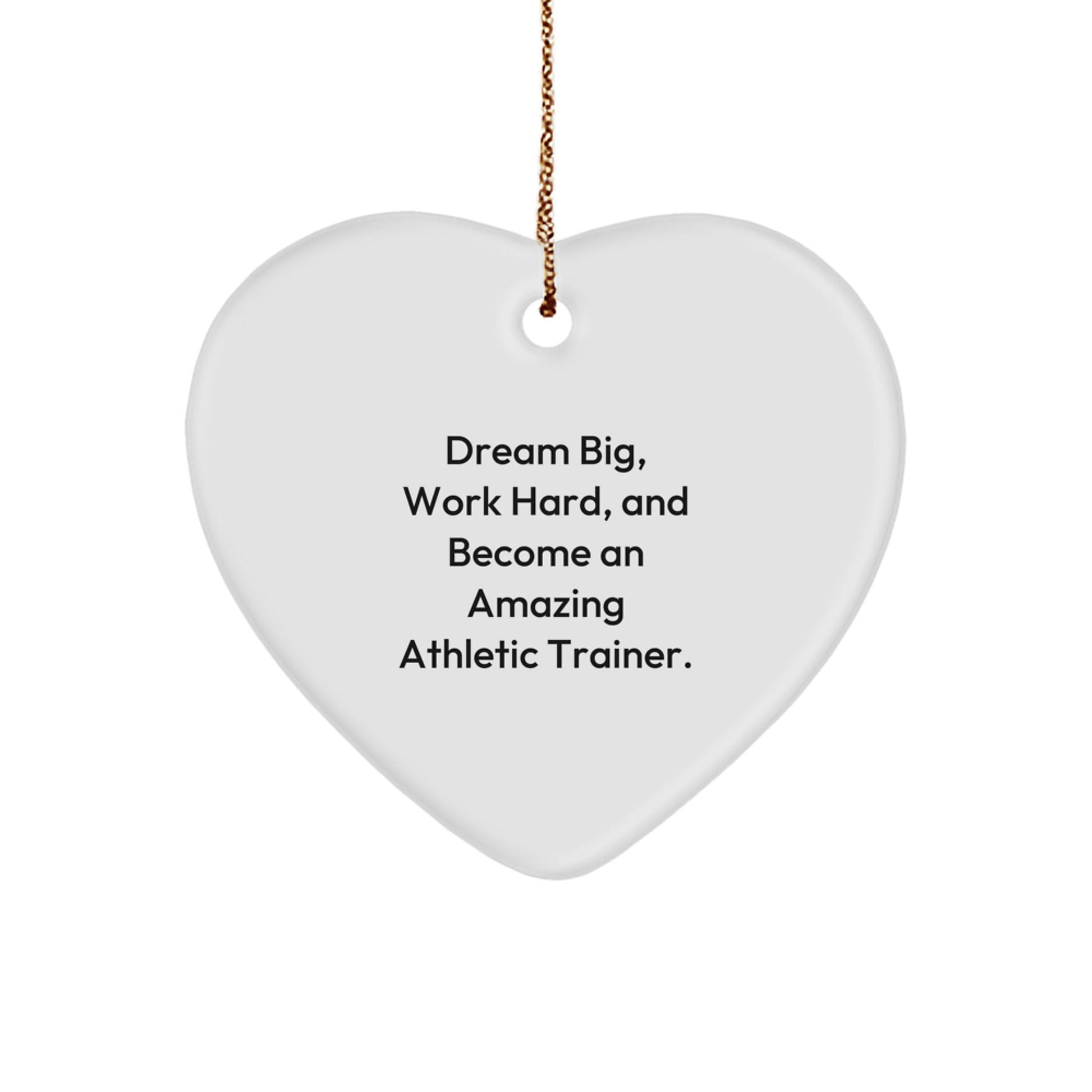 Gifts from Family to Amazing Athletic Trainers, Heart Ornament Christmas Unique Gifts, Dream Big Work Hard Inspirational Quote - The Buy Boom