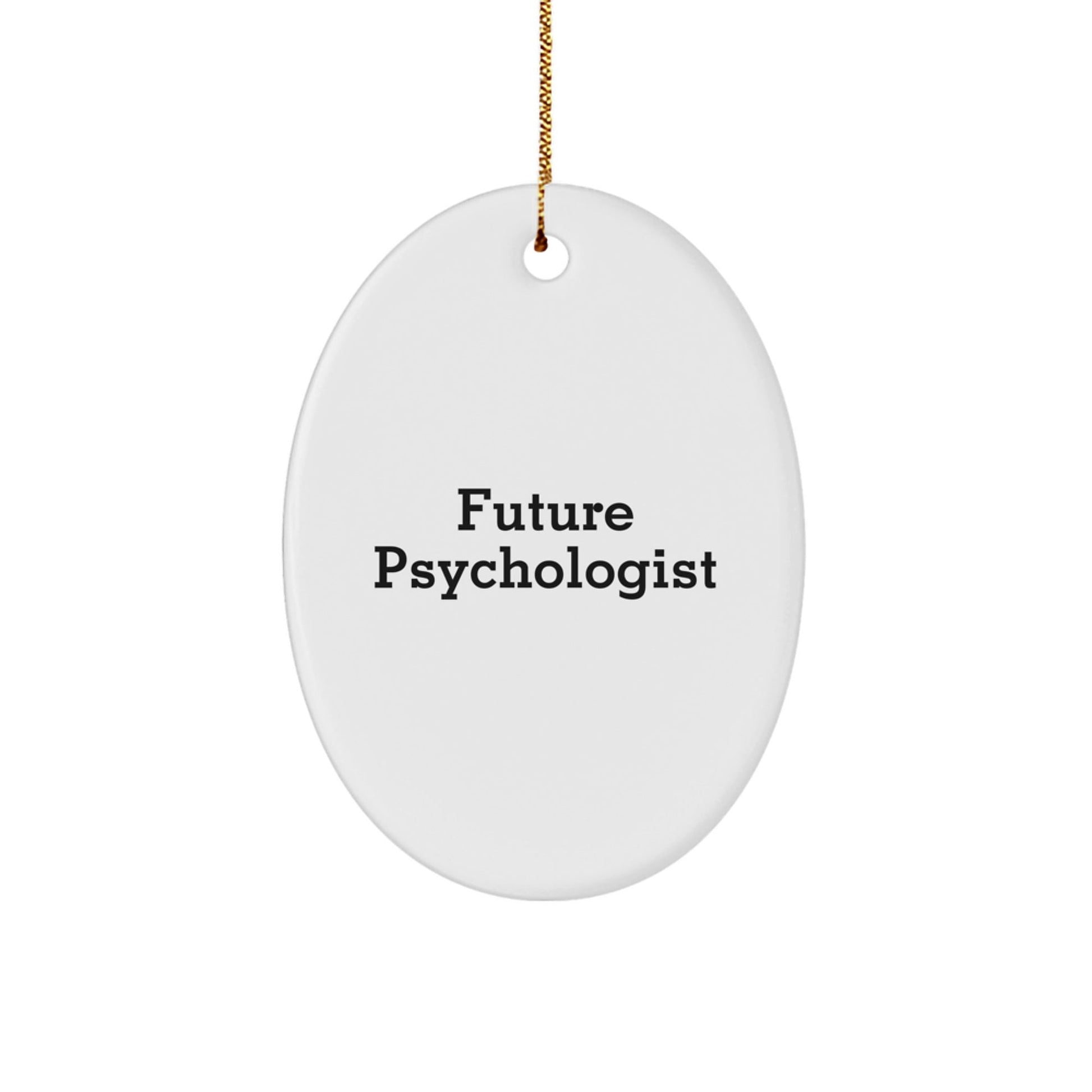 Gifts from Family to Future Psychologist, Funny Oval Ornament for Christmas Unique Gifts, Psychologist Present, Oval Shaped Ornament with Quote 'Future Psychologist, Future Therapist' - The Buy Boom