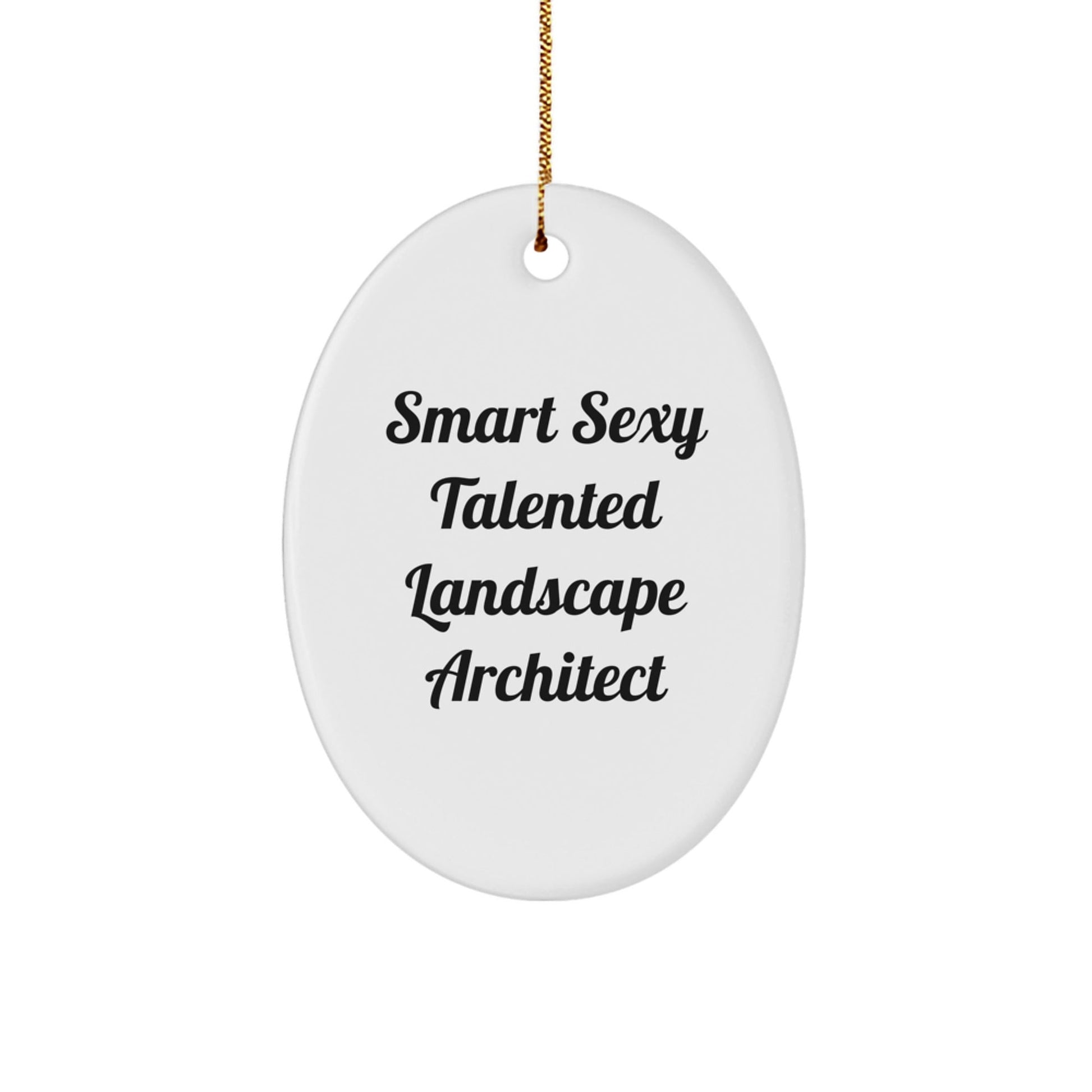 Gifts from Family to Smart Sexy Talented Landscape Architect, Funny Oval Ornament for Christmas Unique Gifts, Oval Ornament for Landscape Architect, Landscape Architect Christmas Decor - The Buy Boom