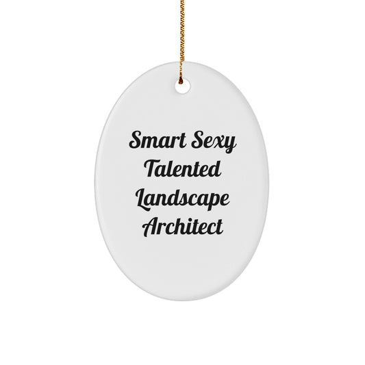 Gifts from Family to Smart Sexy Talented Landscape Architect, Funny Oval Ornament for Christmas Unique Gifts, Oval Ornament for Landscape Architect, Landscape Architect Christmas Decor - The Buy Boom
