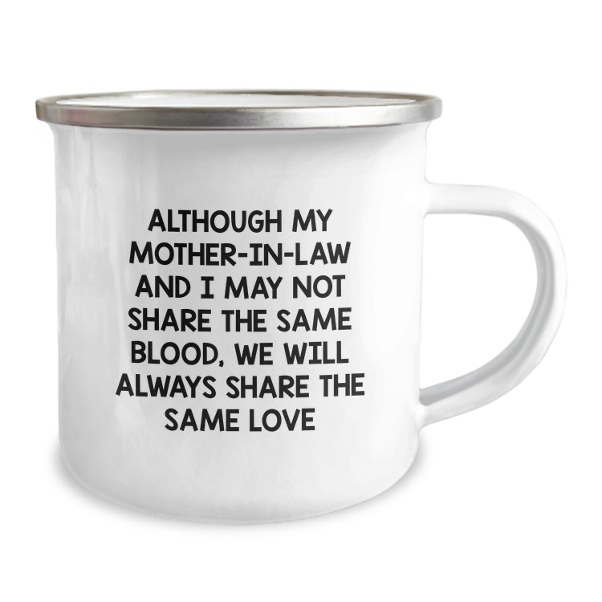 Gifts from Family - Unique Mom - in - law Camping Mug - Funny Quote, Christmas Unique Gifts for Mom - in - law, 12 oz Stainless Steel with Enamel Finish - The Buy Boom
