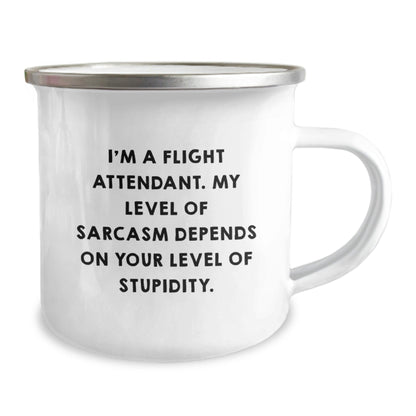 Gifts from Friends and Family for Flight Attendant Sarcasm Humor, Christmas Unique Gifts, Camping Mug for Men or Women, Funny Quote - The Buy Boom