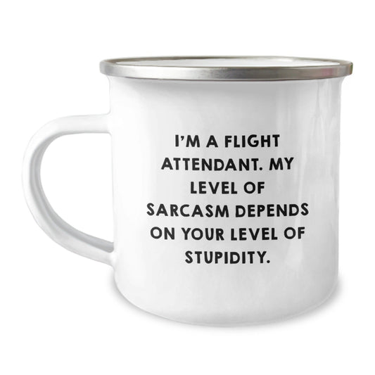 Gifts from Friends and Family for Flight Attendant Sarcasm Humor, Christmas Unique Gifts, Camping Mug for Men or Women, Funny Quote - The Buy Boom
