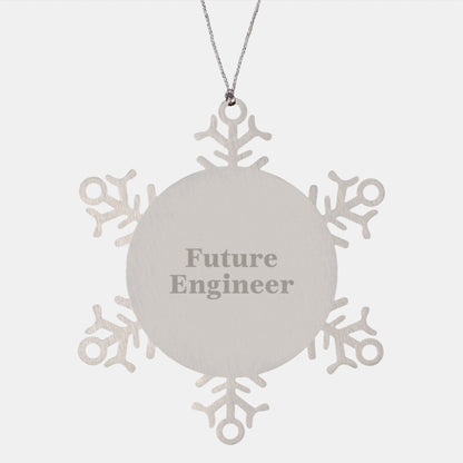 Gifts from Friends and Family for Future Engineer Snowflake Ornament, Inspirational Quote for Engineer Gifts at Christmas, Christmas Unique Gifts for Men - The Buy Boom
