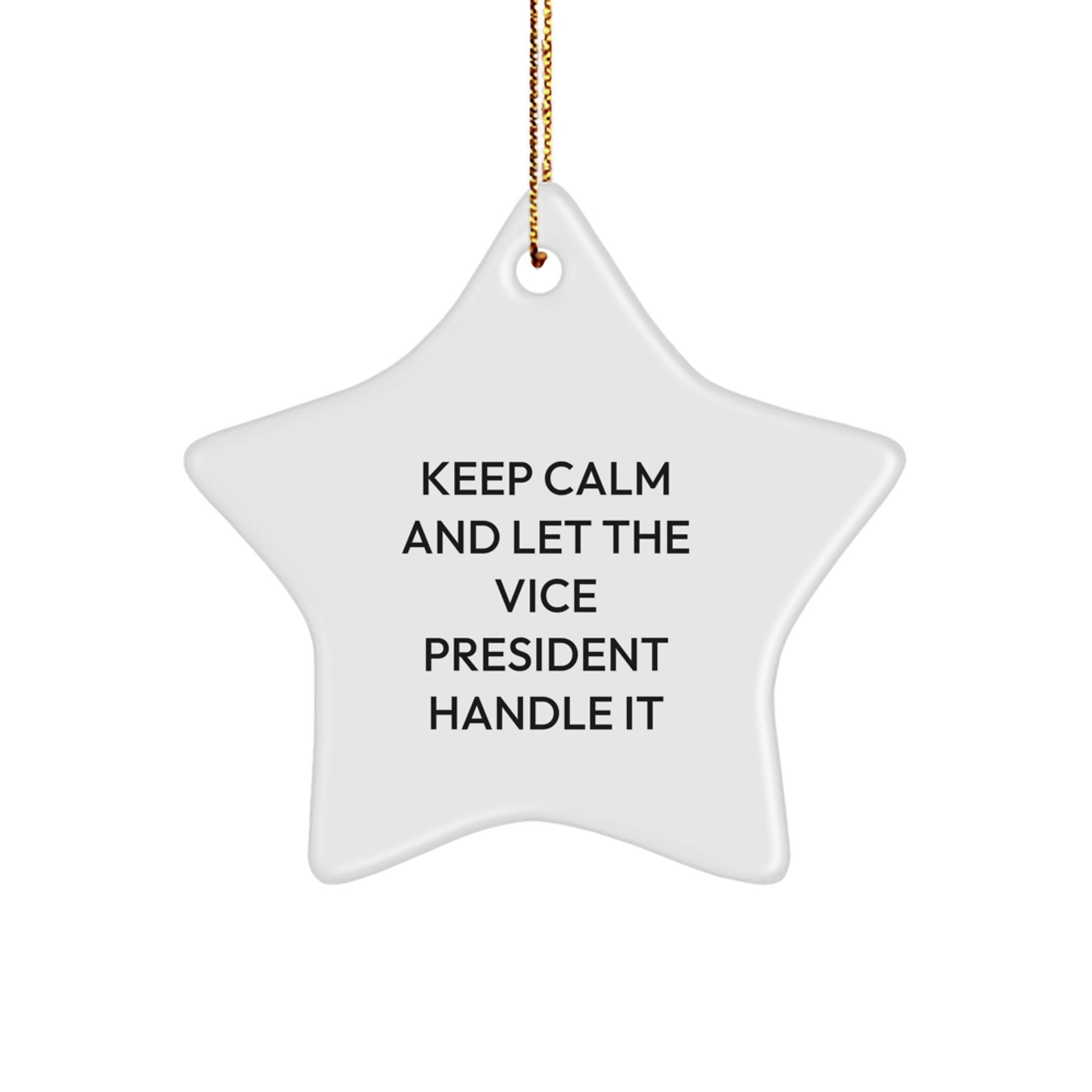 Gifts from Friends, Family, or Coworkers for Vice President - Keep Calm and Let the Vice President Handle It Star Ornament, Unique Christmas Unique Gift - The Buy Boom