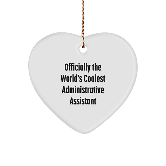 Gifts from Friends for Administrative Assistant - Heart Ornament, Christmas Unique Gifts - The Buy Boom