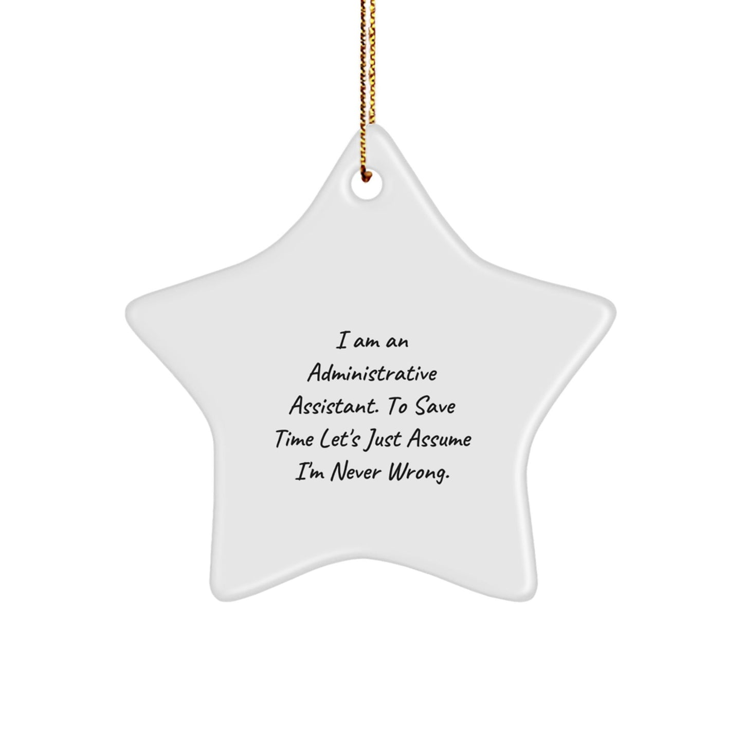 Gifts from Friends for Administrative Assistants | Funny Star Ornament | Christmas Unique Gifts - The Buy Boom