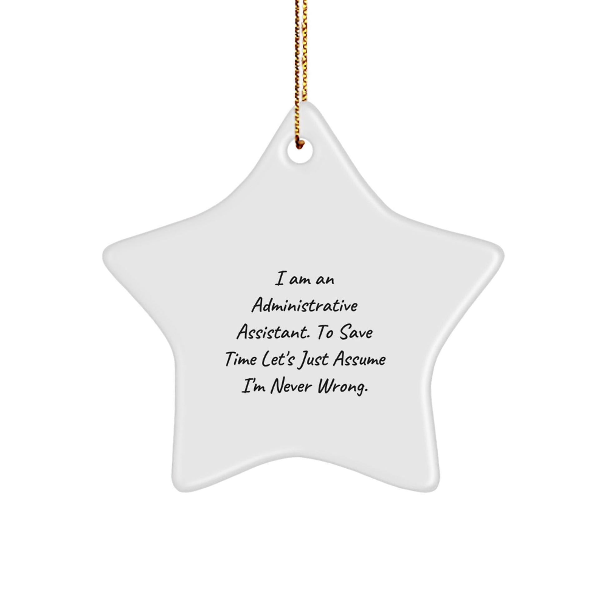 Gifts from Friends for Administrative Assistants | Funny Star Ornament | Christmas Unique Gifts - The Buy Boom
