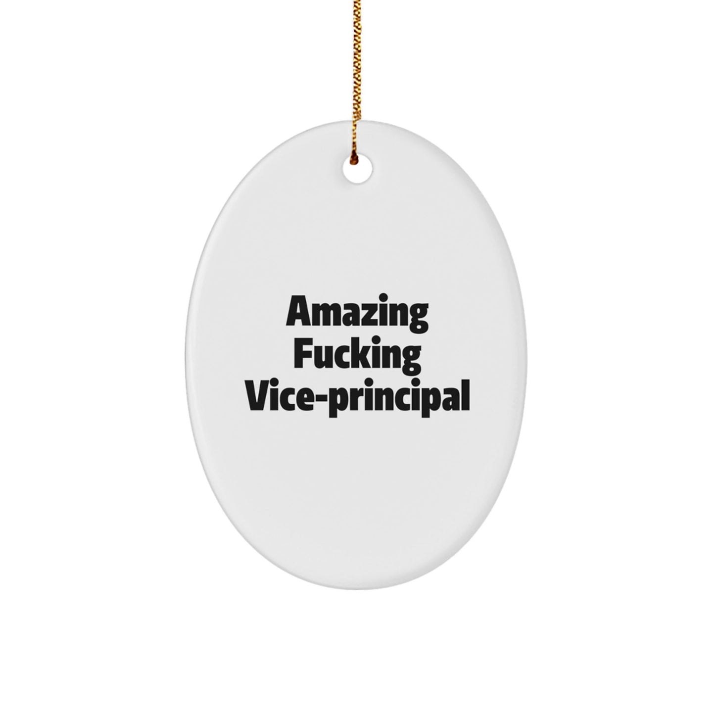 Gifts from Friends for Amazing Vice - principal Christmas Unique Oval Ornament - Funny Vice - principal Quotes - The Buy Boom