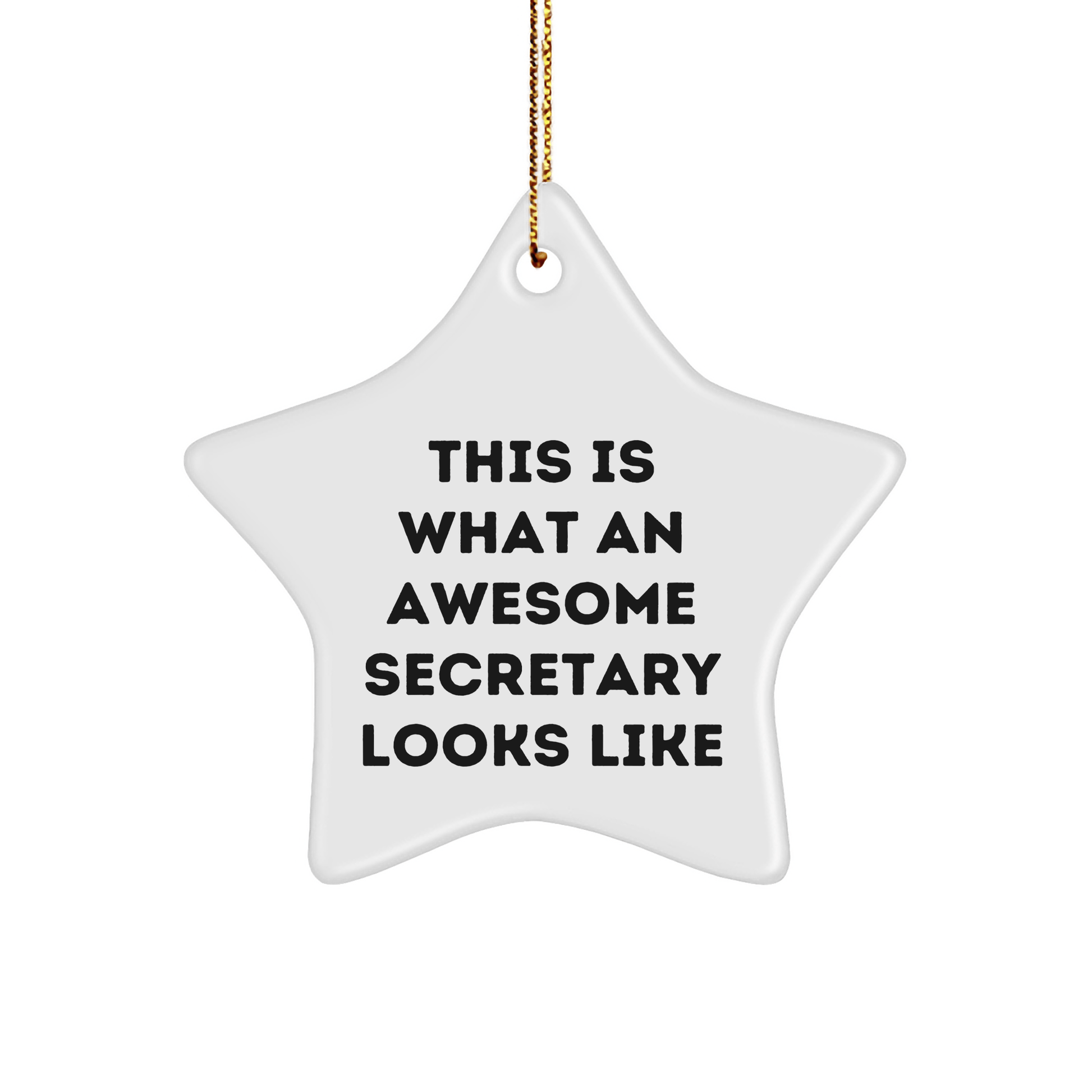 Gifts from Friends for Awesome Secretary - This Is What An Awesome Secretary Looks Like Star Ornament, Christmas Unique Gifts for Women, Funny Secretary Humor - The Buy Boom