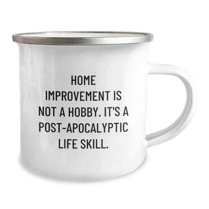 Gifts from Friends for Home Improvement Enthusiasts, Funny Camping Mug with Post - apocalyptic Life Skill Quote, Christmas Unique - The Buy Boom