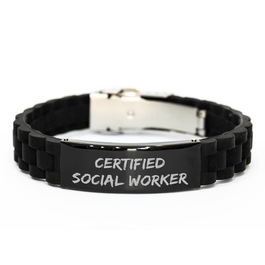 Gifts from Friends for Social Workers - Inspirational Quote Glide lock Clasp Bracelet - Father's Day Unique Gifts for Men - The Buy Boom