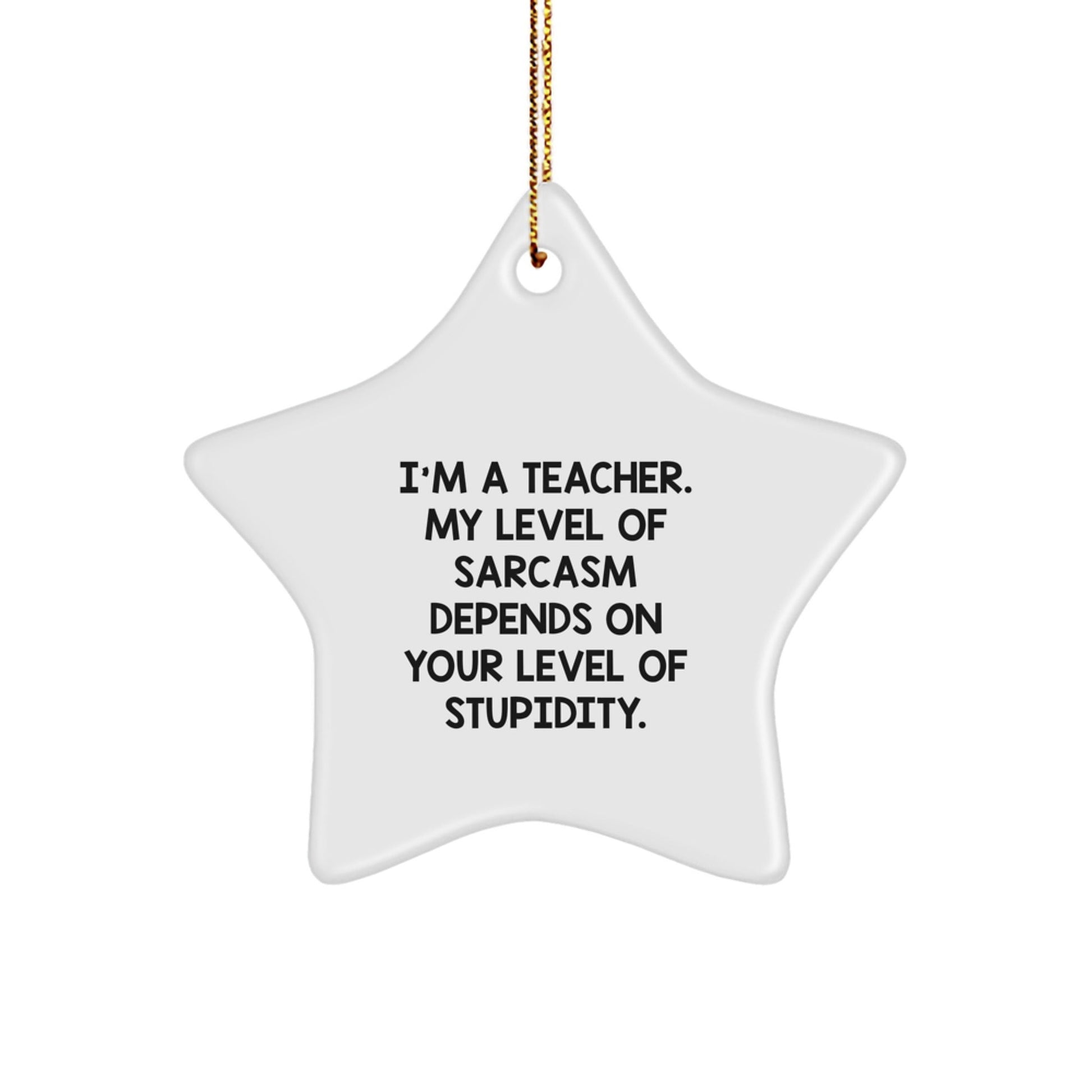 Gifts from Friends for Teachers, Funny Sarcasm Star Ornament, Christmas Unique Gifts, Teacher Appreciation Star - The Buy Boom