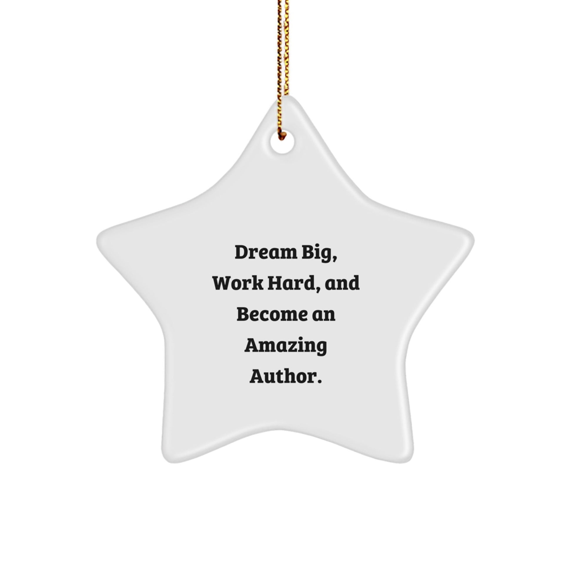 Gifts from Friends for the Amazing Author Star Ornament - Inspirational Quote for Christmas Unique Gifts - The Buy Boom