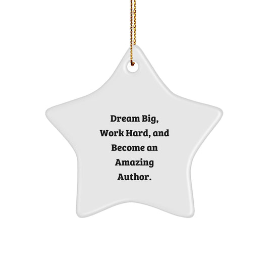 Gifts from Friends for the Amazing Author Star Ornament - Inspirational Quote for Christmas Unique Gifts - The Buy Boom