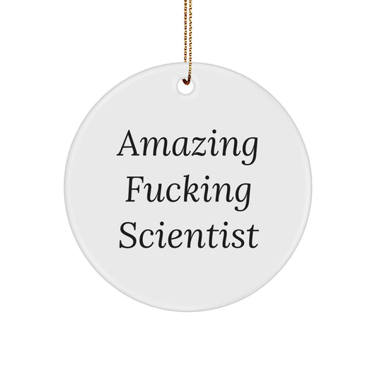 Gifts from Friends for the Amazing Scientist - Inspirational Scientist Circle Ornament for Christmas Unique Gifts - The Buy Boom