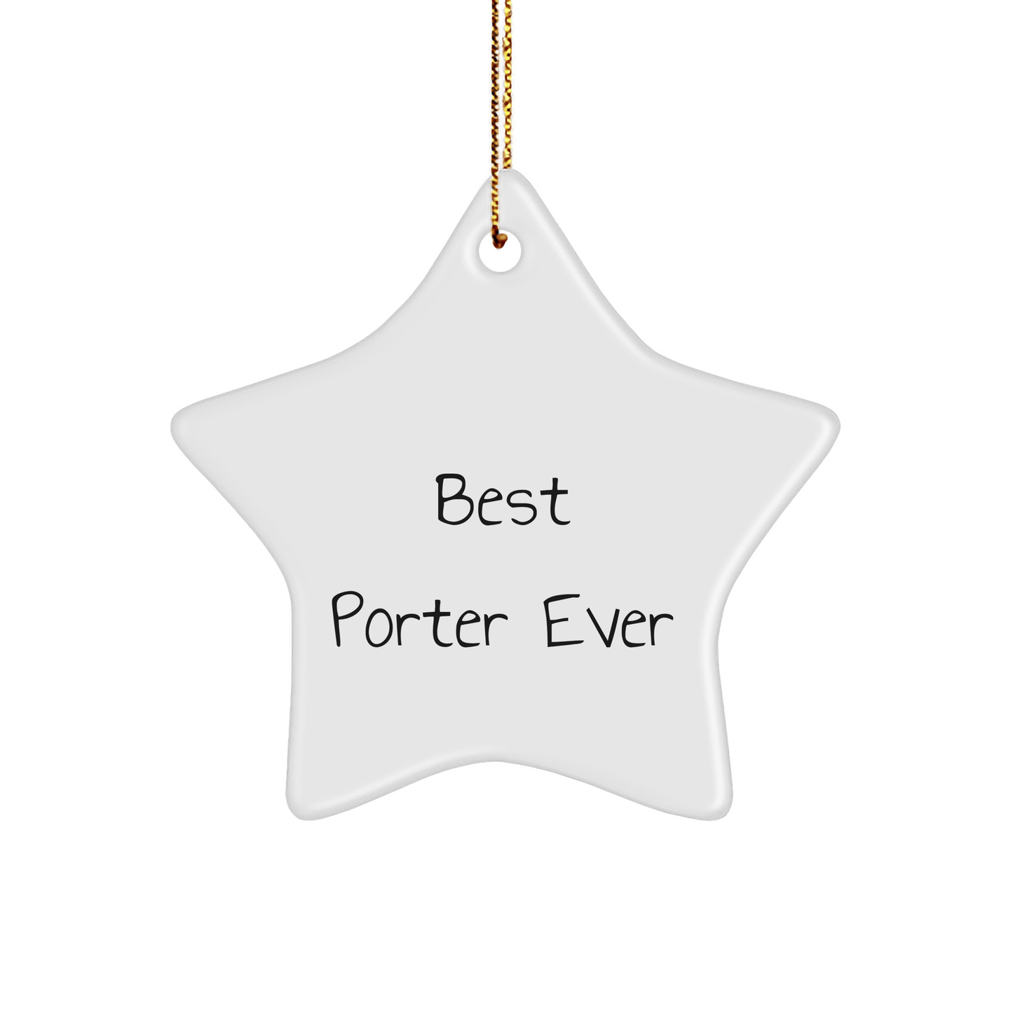 Gifts from Friends for the Best Porter Ever, Star Ornament - Funny Quote, Christmas Unique Gifts - The Buy Boom