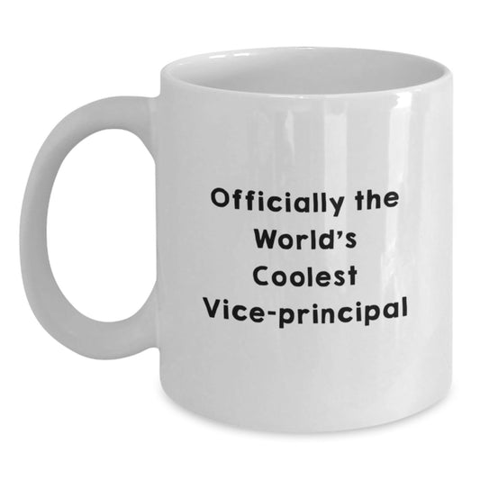 Gifts from Friends for the World's Coolest Vice - principal - Officially Funny White Coffee Mug for Christmas - The Buy Boom
