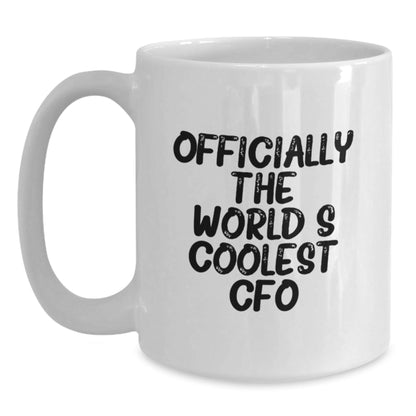 Gifts from Friends to CFO Christmas Unique Gifts 'Officially The World's Coolest Cfo' White Coffee Mug - The Buy Boom