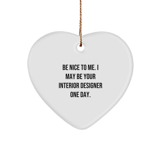 Gifts from Interior Design Enthusiasts, Funny Heart Ornament for Interior Designers, Christmas Unique Gifts for Interior Designers - The Buy Boom