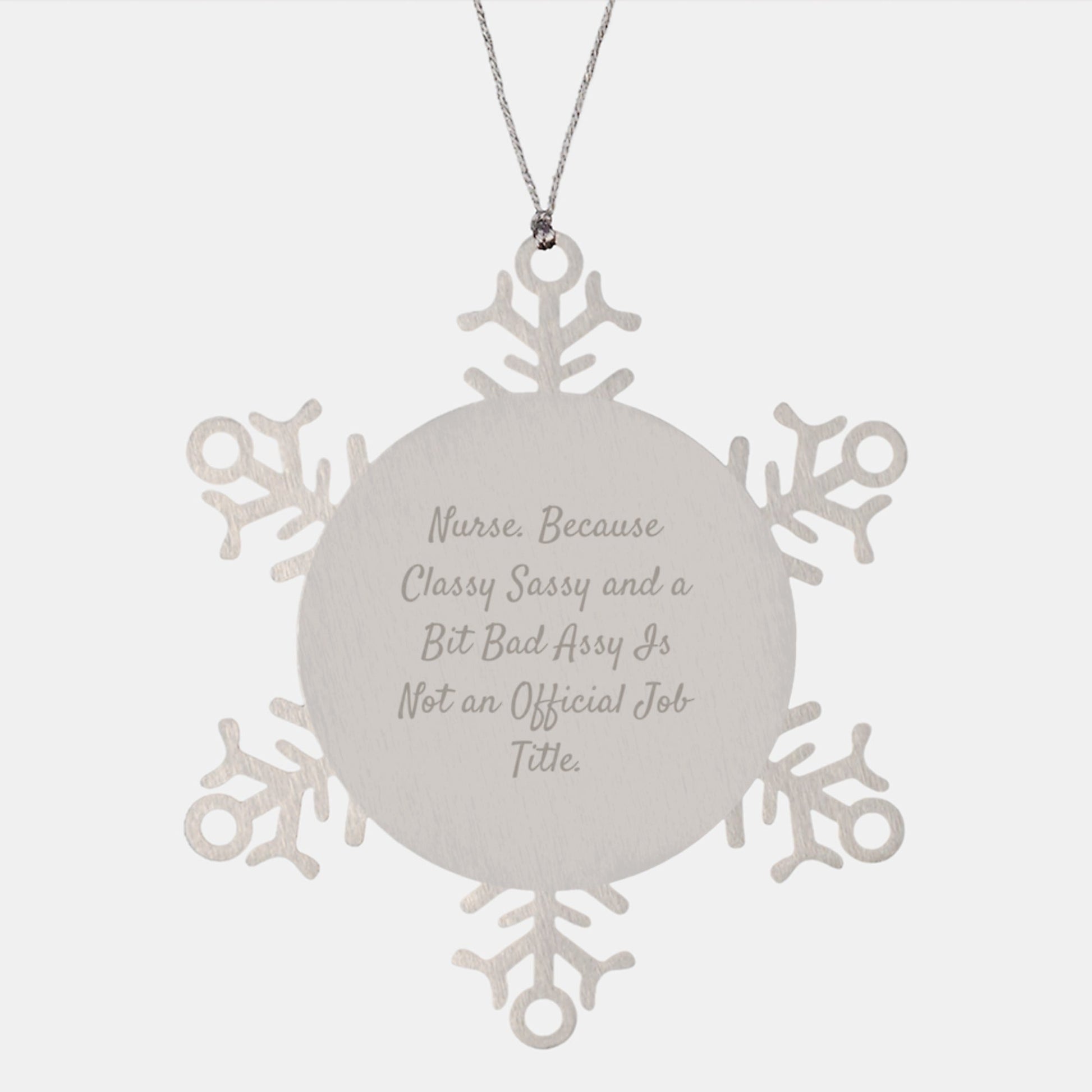 Gifts from Men for Nurse Unique Snowflake Ornament, Funny Quote Nurse Gifts Christmas Decorations, Classy Sassy Fearlessy Snowflake Ornament - The Buy Boom