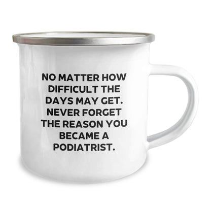 Gifts from Podiatrist Friends - Inspirational Podiatrist Christmas Unique Gift for Men, Funny Camping Mug for Podiatrist Lover, Never Forget Why You Became a Podiatrist - The Buy Boom