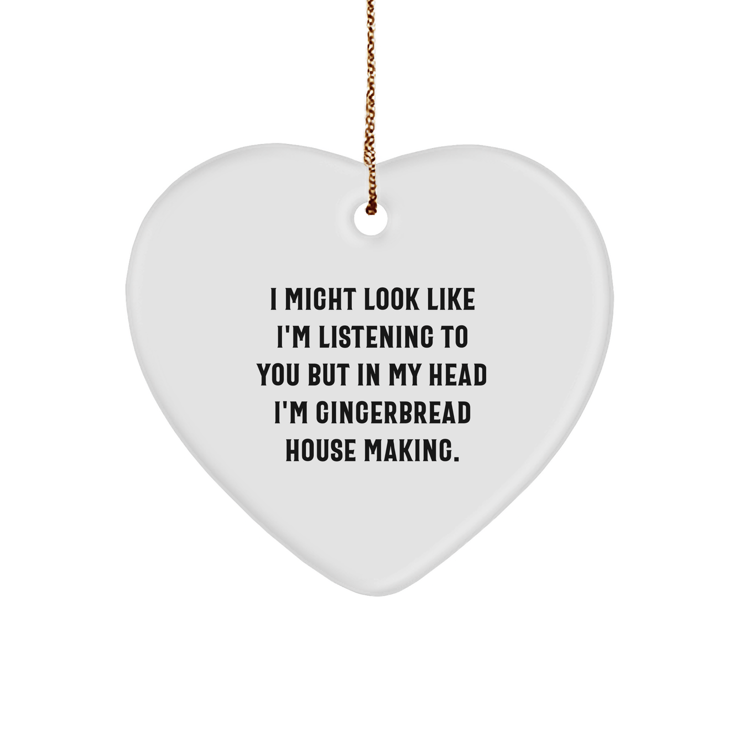 Gingerbread House Making Gifts, Funny Quote Heart Ornament, Christmas Unique Gifts from Family to Friends - The Buy Boom