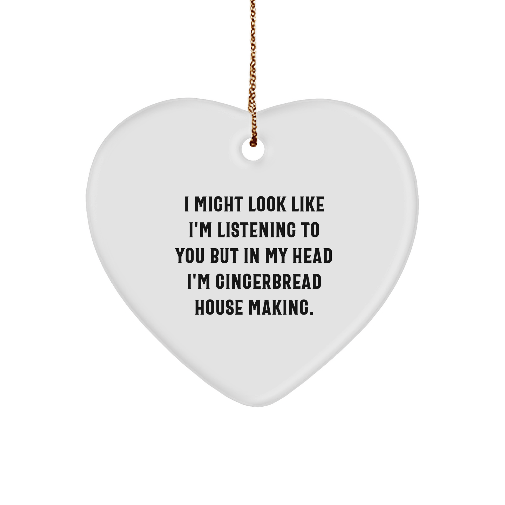 Gingerbread House Making Gifts, Funny Quote Heart Ornament, Christmas Unique Gifts from Family to Friends - The Buy Boom