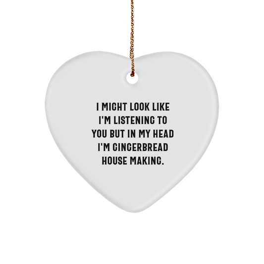 Gingerbread House Making Gifts, Funny Quote Heart Ornament, Christmas Unique Gifts from Family to Friends - The Buy Boom