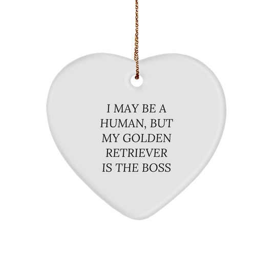 Golden Retriever Dog Gifts - Funny Quote Heart Ornament, Gifts from Friends for Family, Perfect Christmas Decoration - The Buy Boom