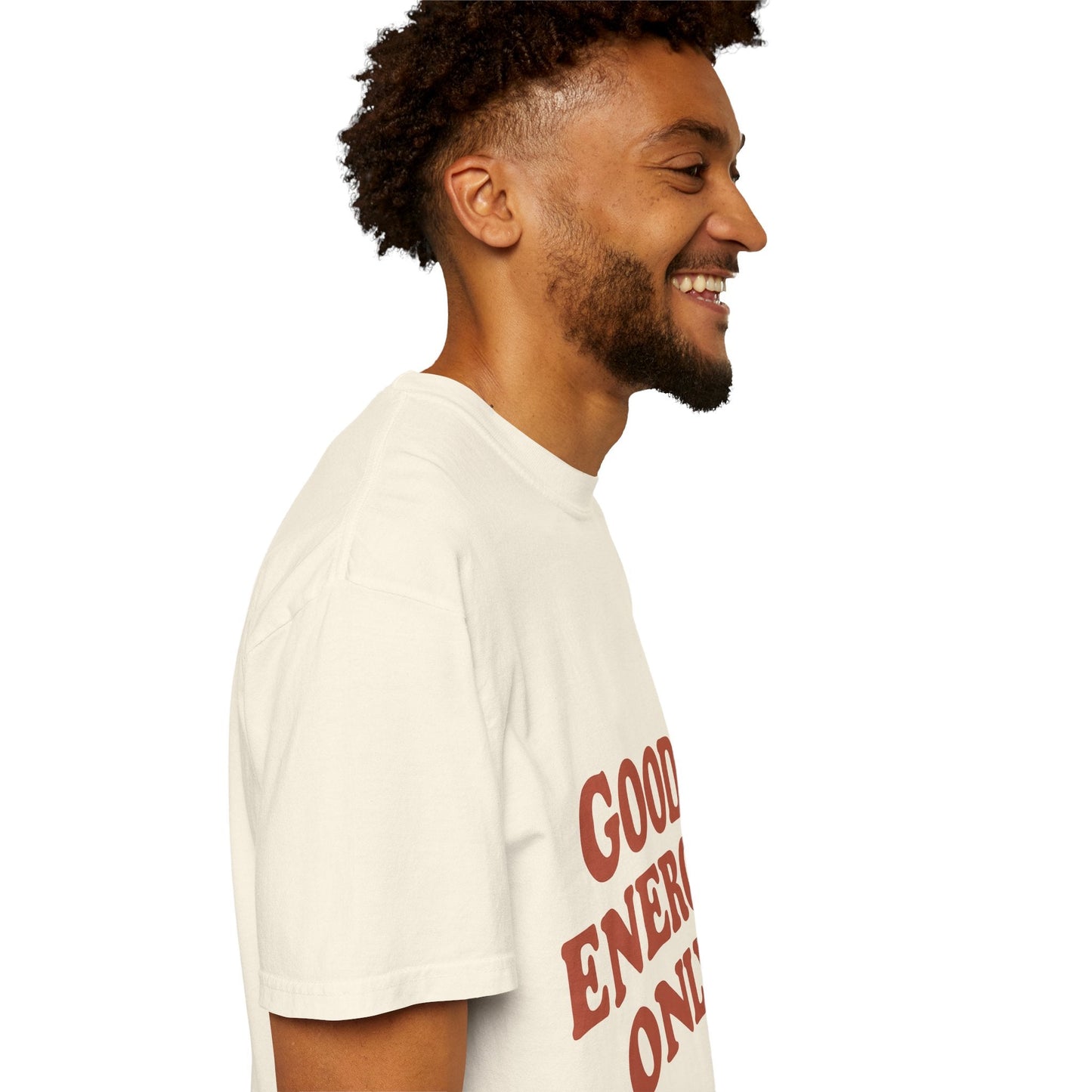 Good Energy Only T-Shirt – Retro Unisex Tee | Positive Vibes Shirt | Uplifting Gift for Friends & Family - The Buy Boom