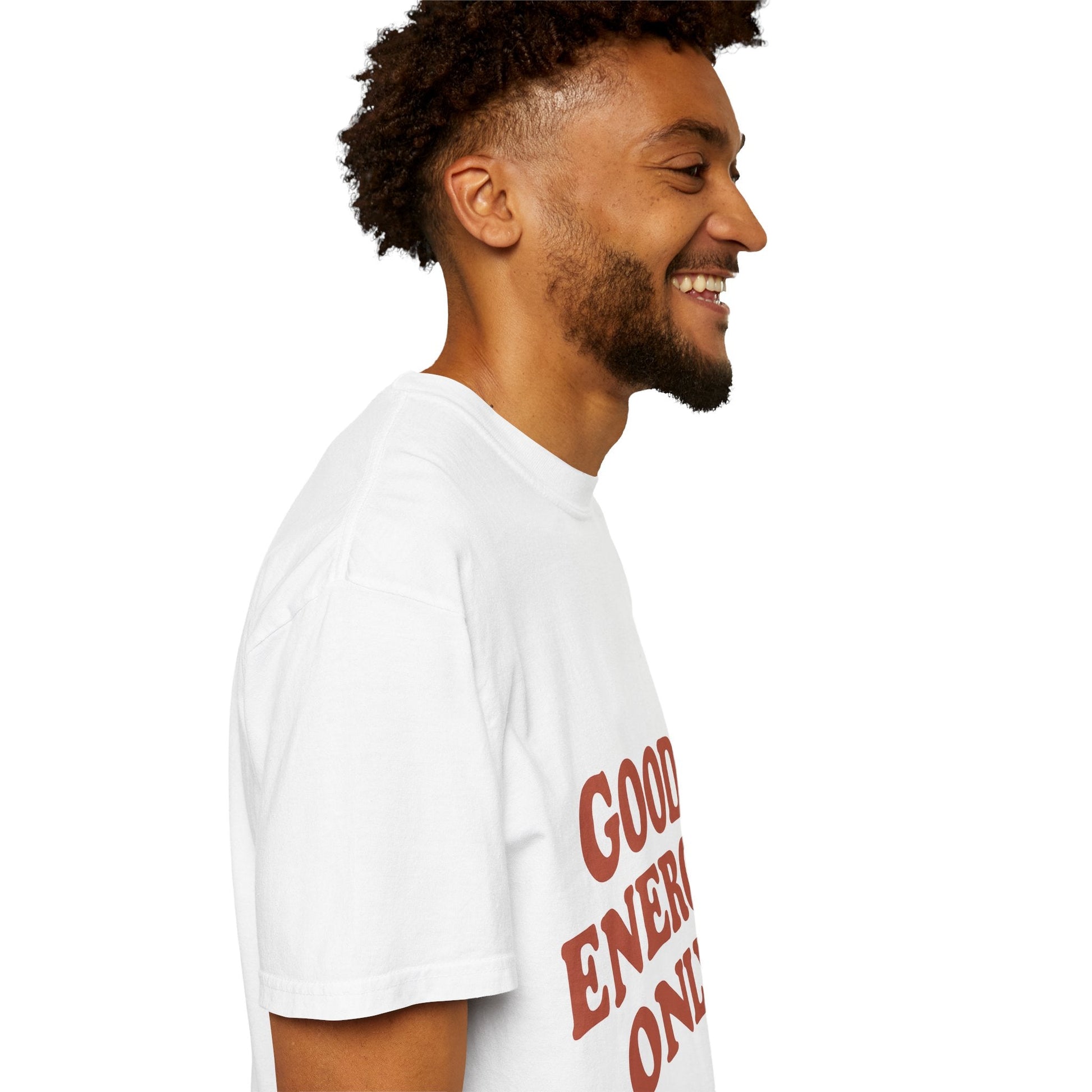 Good Energy Only T-Shirt – Retro Unisex Tee | Positive Vibes Shirt | Uplifting Gift for Friends & Family - The Buy Boom