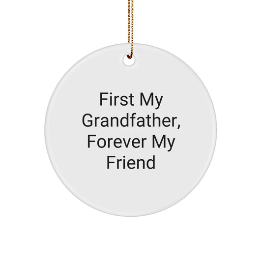 Grandfather Gifts from Family for a Funny Man, Circle Ornament, Christmas Unique Gifts - The Buy Boom